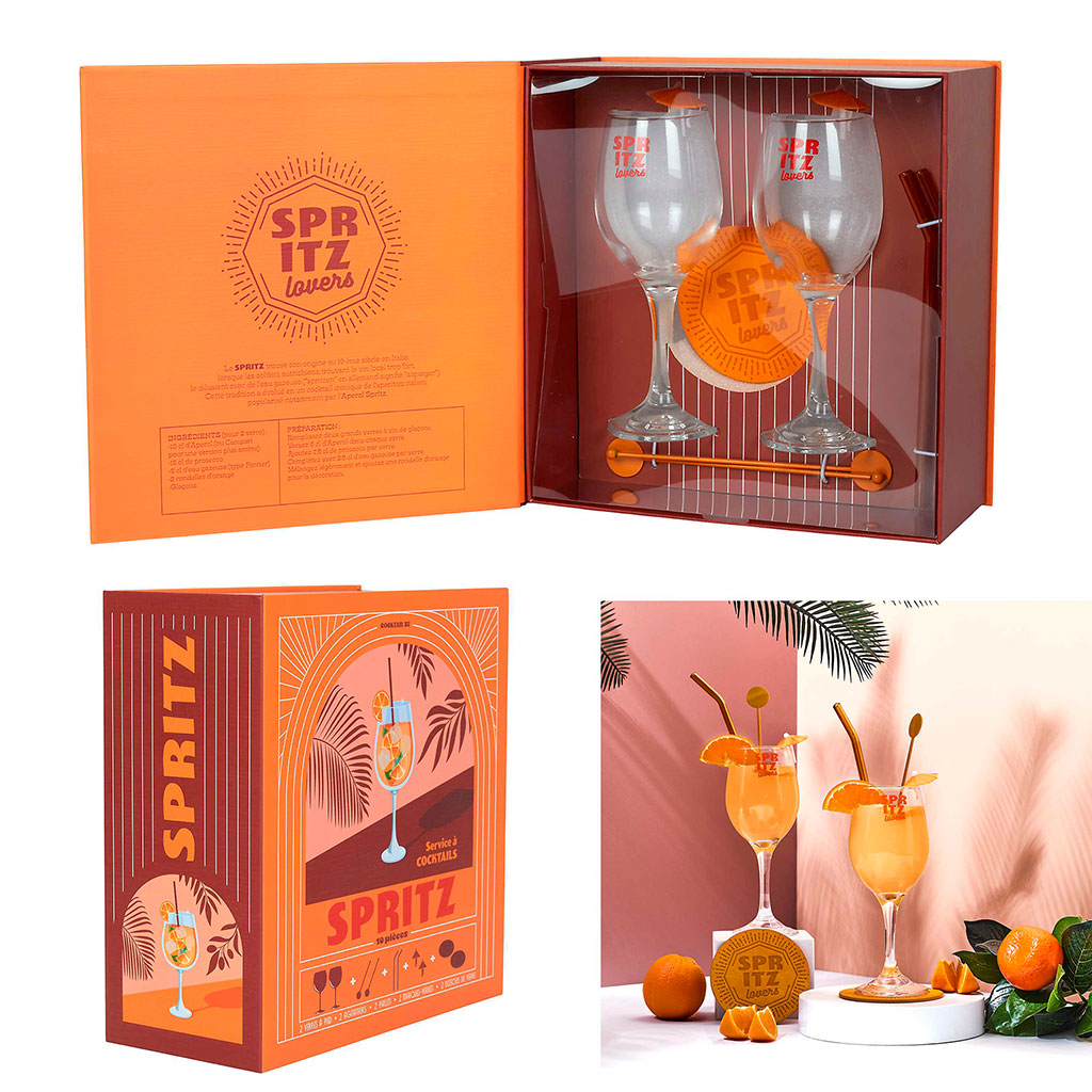 Coffret cocktail Spritz 10 pièces
