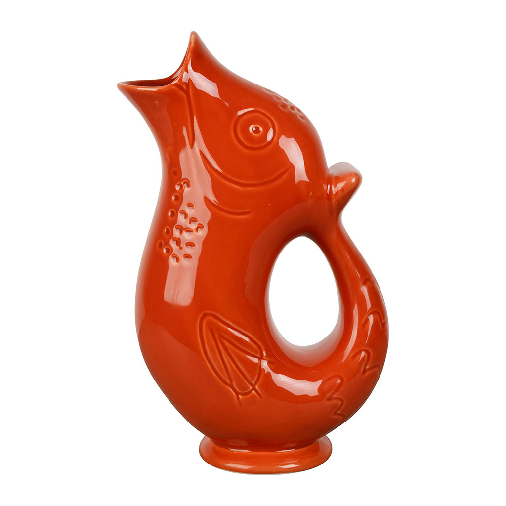 Pichet poisson en faïence terracotta 1L - Aquatide