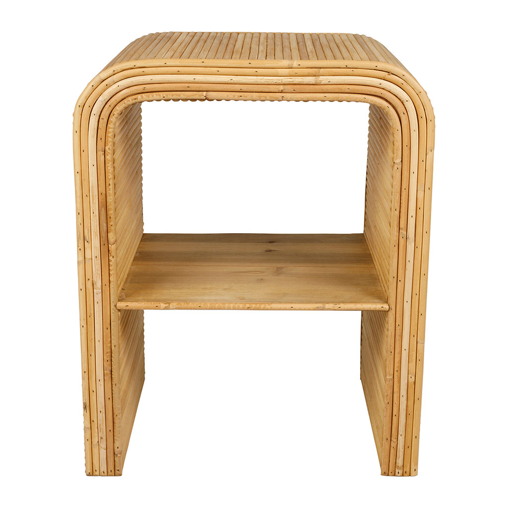 Table de chevet en rotin et bambou h50cm - Saori